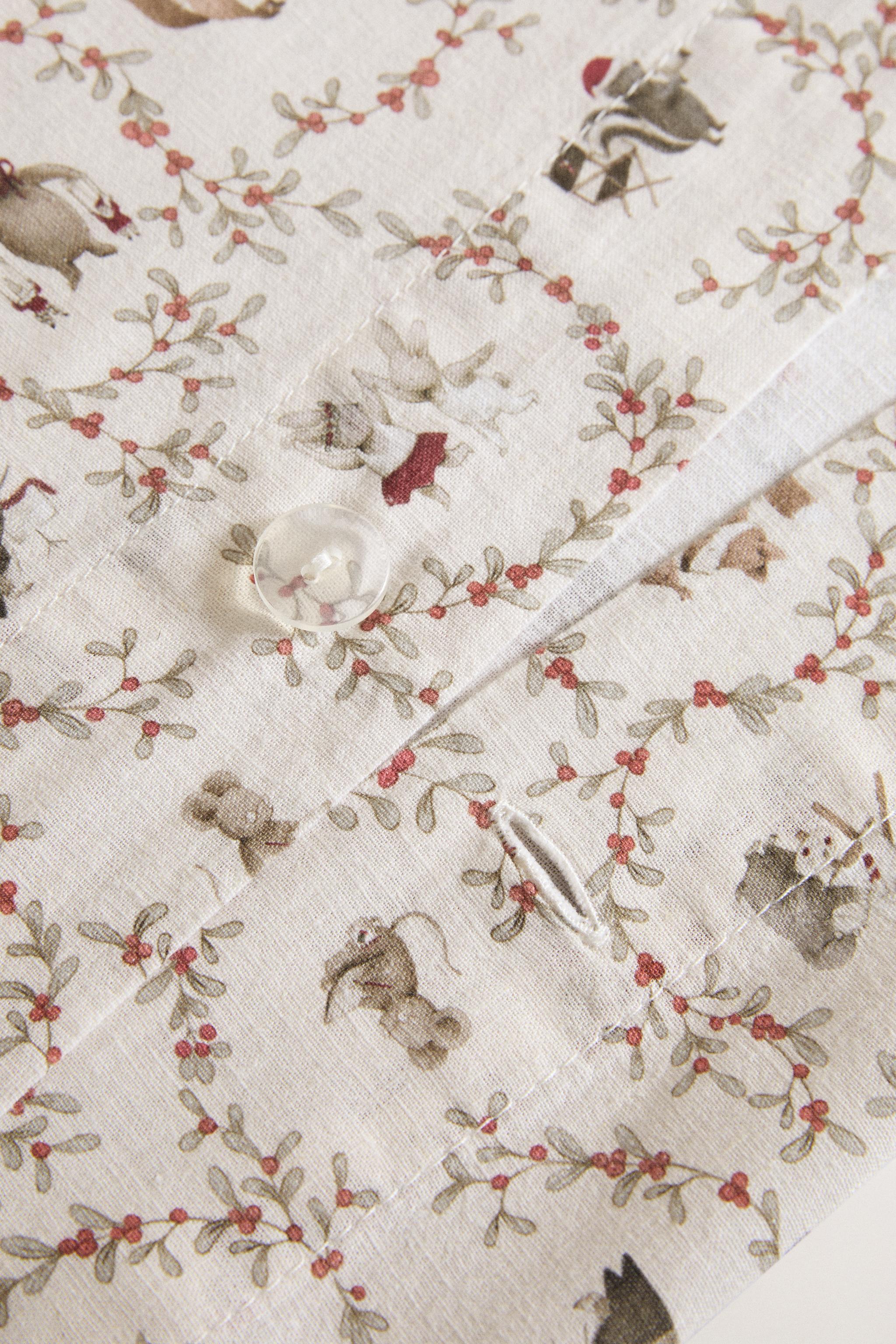 HOUSSE DE COUETTE ENFANT ANIMAUX NOËL